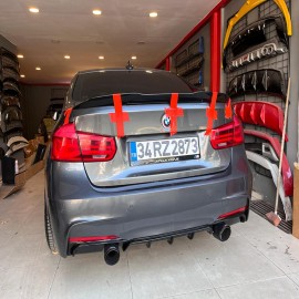 Bmw 3 Serisi F30 (2012-2019) PS Model PİANO BLACK Spoiler (Plastik)